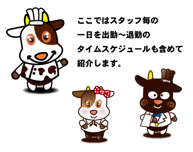 スタッフ別の一日のご紹介　ステーキ宮　アルバイト