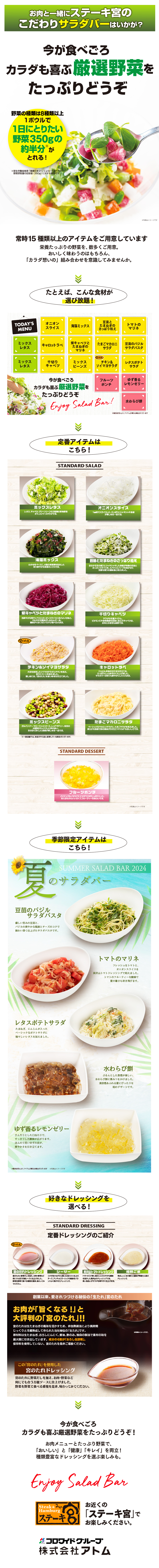 季節限定 夏サラダバー🌻