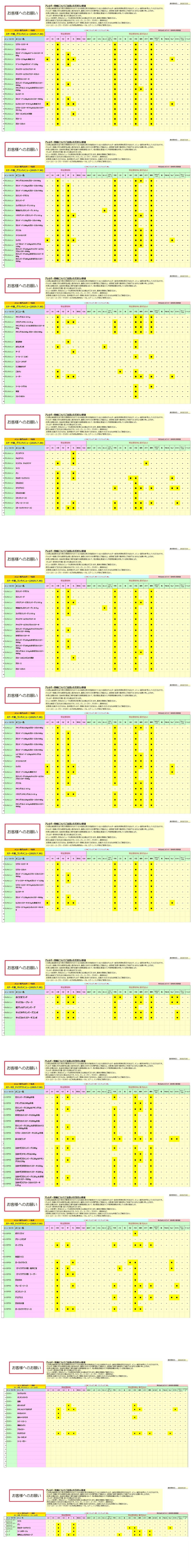 アレルギー一覧はこちらから